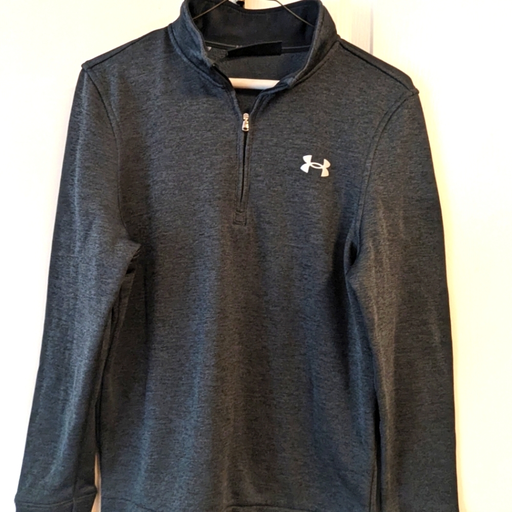 Under Armour Heather Gray Half-Zip Fleece Pullover, Women's Small